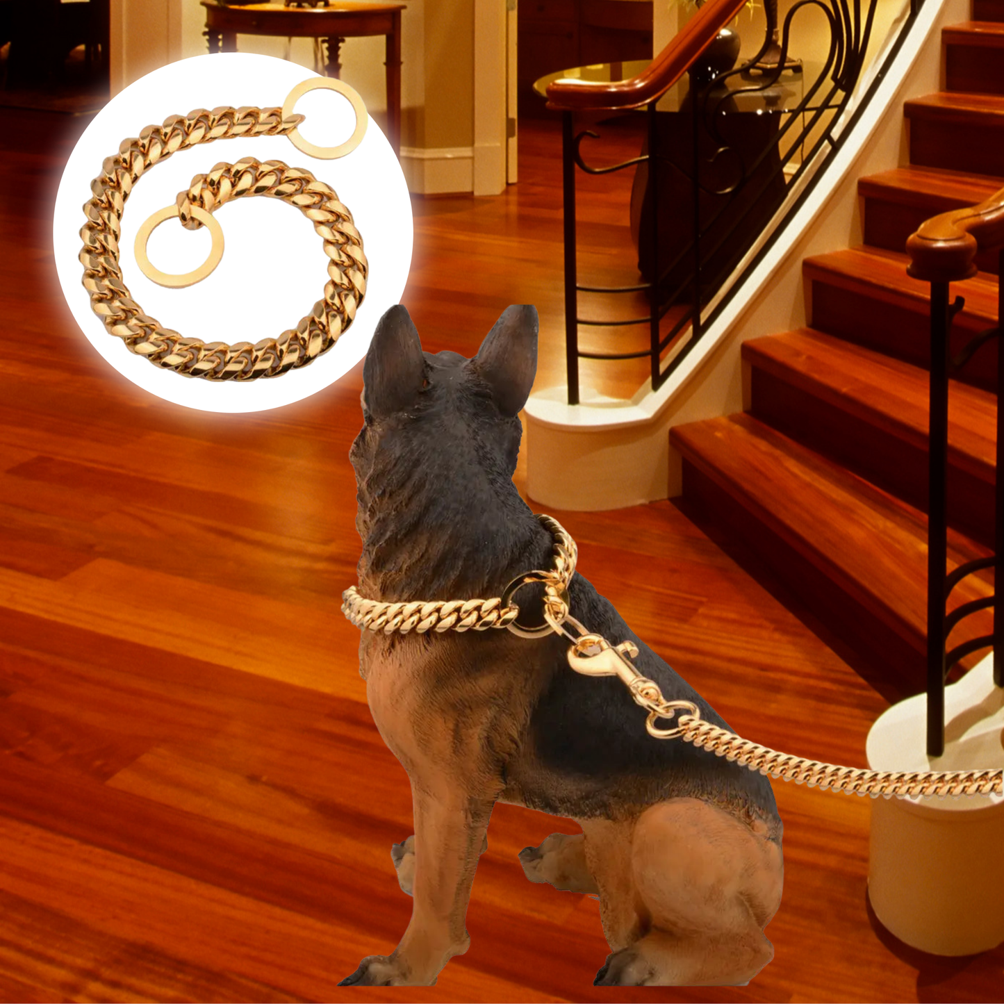 Gold Cuban Chain Leash