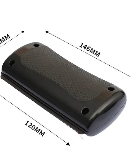 Black rectangular object with dimensions labeled on a white background