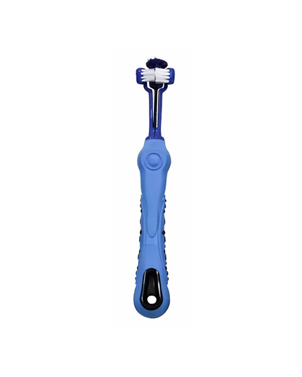 Blue electric toothbrush on a white background