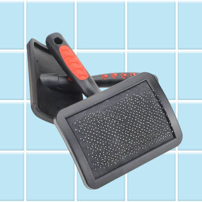 Cleaning tool with a textured surface on a tiled background