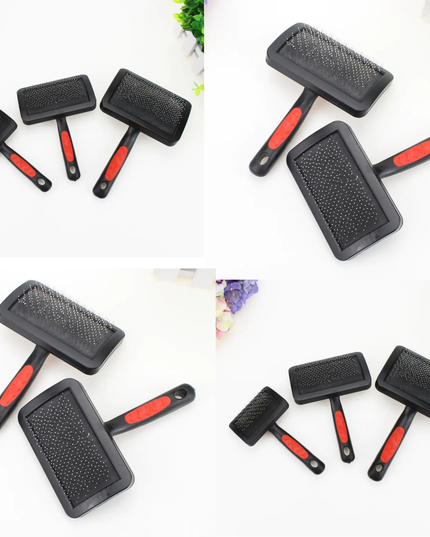 Set of black and red paint rollers on a white background