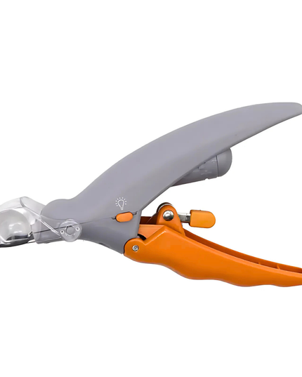Orange and gray tool on a white background