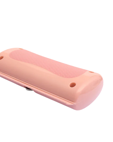 Pink electronic device on a white background