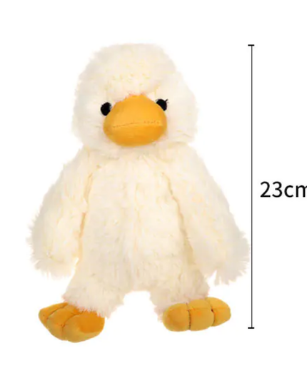 White plush duck toy with a measurement label indicating 23cm on a white background