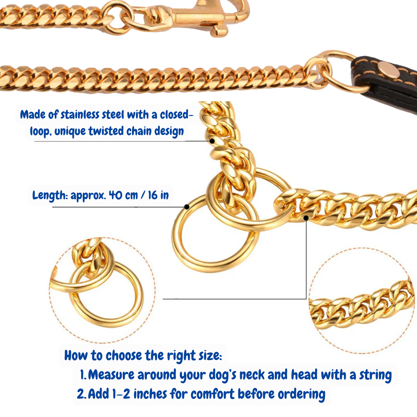 Gold Cuban Chain Leash
