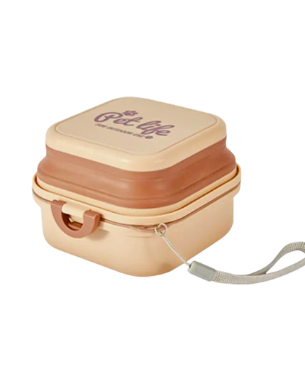 Wooden pet carrier with 'Pet Life' branding on a white background