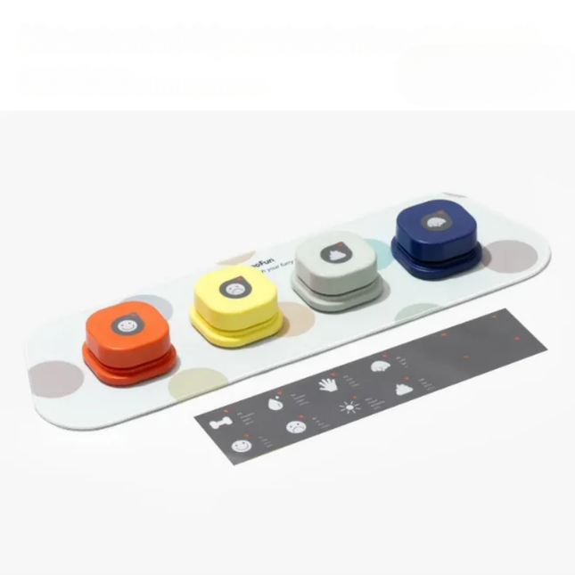 Colorful stamp set with a white background