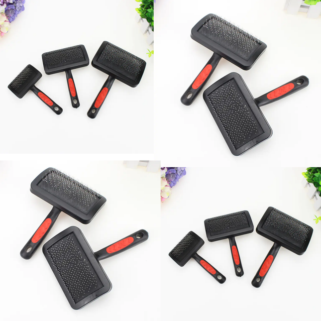 Set of black and red paint rollers on a white background