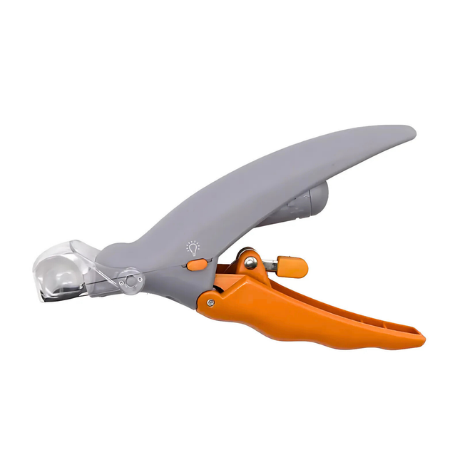 Orange and gray tool on a white background
