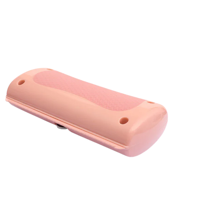 Pink electronic device on a white background