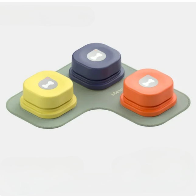 Colorful silicone lid set on a gray background