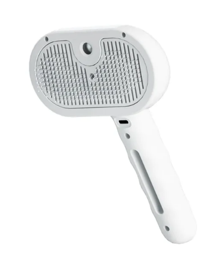 White handheld hair dryer on a white background