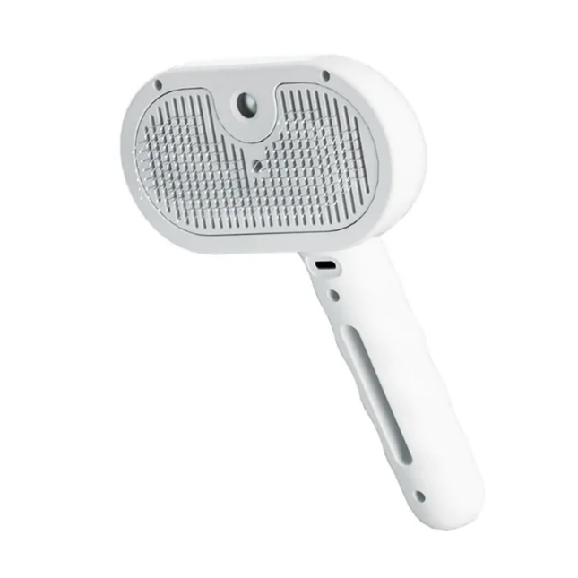 White handheld hair dryer on a white background