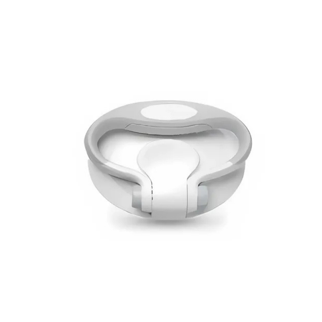 White ring-shaped device on a white background